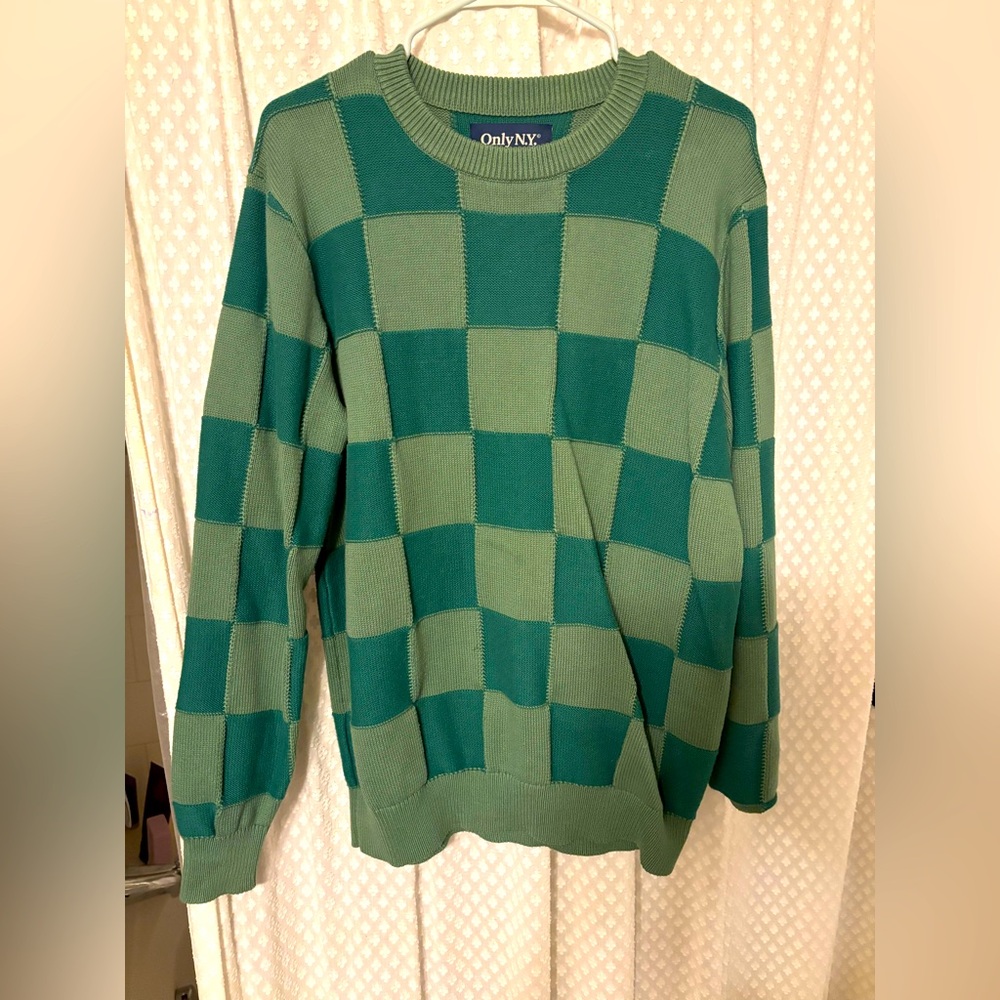 ONLY NY checkered sweater men’s size M